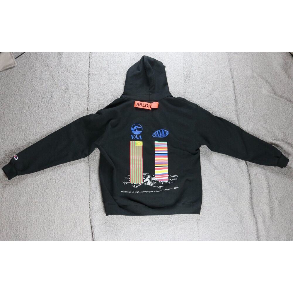 Off White x Champion Virgil Abloh Figure Of Speech MCA XL Hoodie Sweatshirt - Picture 1 of 10